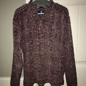 southern shirt sherpa pullover